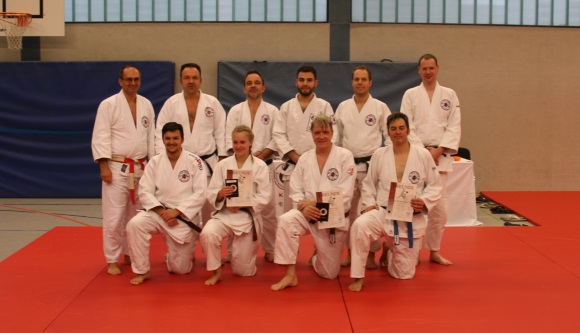 Die Teilnehmer der Jiu Jitsu Prüfung